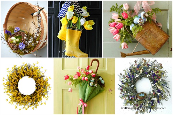 Pretty Spring Wreaths For The Front Door And Home Decor