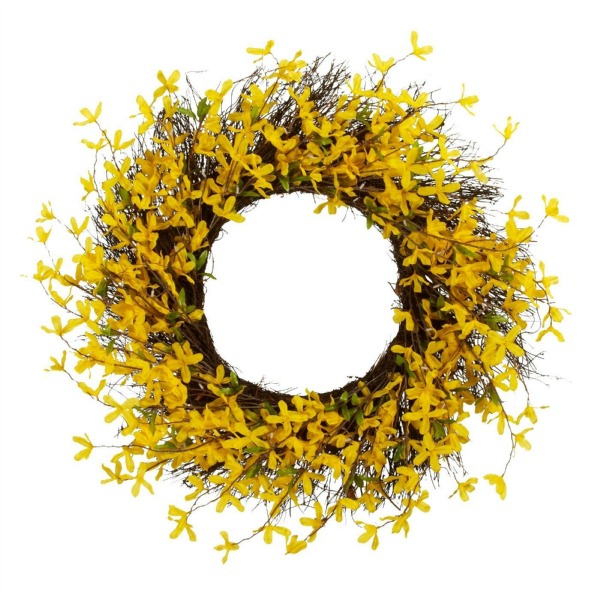 Forsythia Flower Wreath