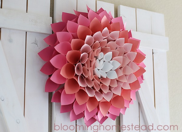 Paper Wreath from Blooming Homestead