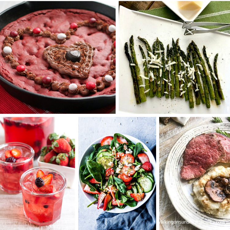 Menu ideas and recipes to serve for two on Valentine's Day. 