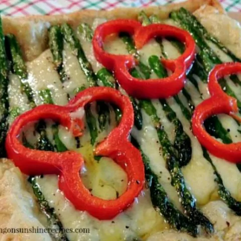 Asparagus and Cheese Puff Pastry Tart