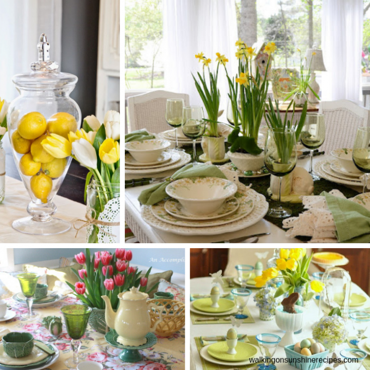 Easter Table Settings and Decorating Ideas | Walking on Sunshine Recipes