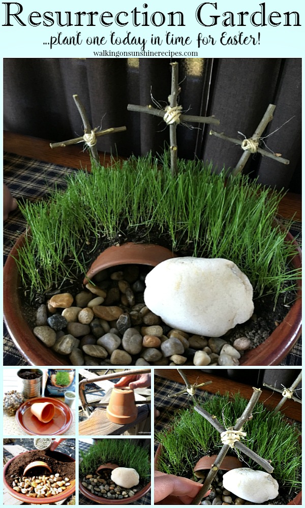 A fun and easy DIY project for your Easter decorating is this Resurrection Garden from Walking on Sunshine. 