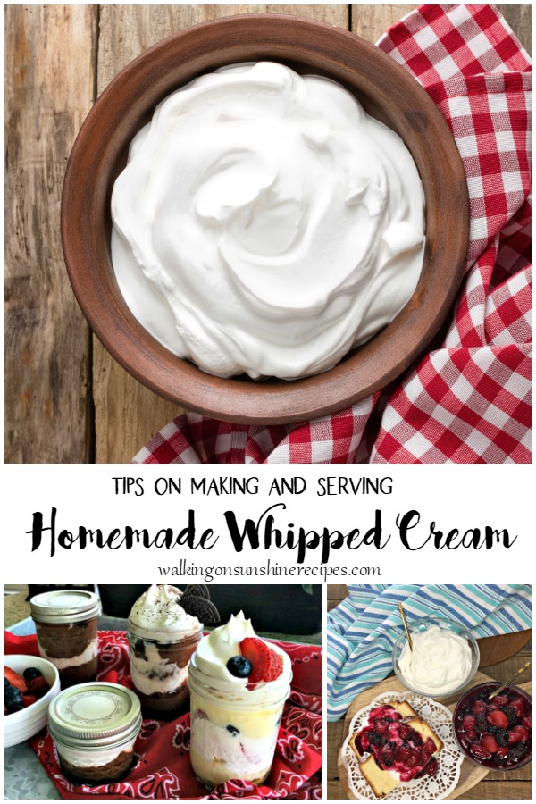 How to Make Homemade Whipped Cream | Walking on Sunshine