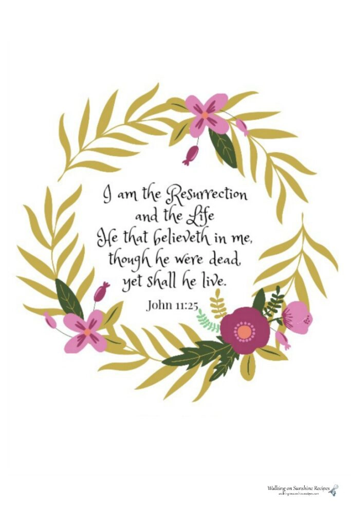 Free printable for you to use in your home decor of John 11:25