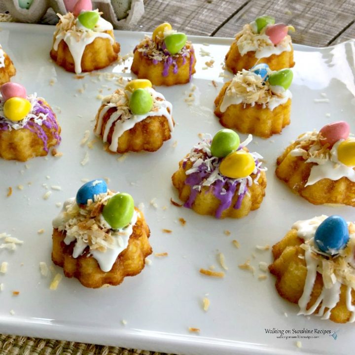 bundt cake decorated for easter