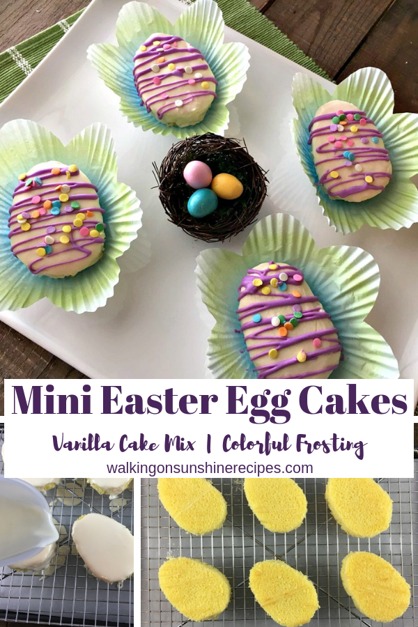 Mini Easter Egg Cakes | Walking on Sunshine Recipes