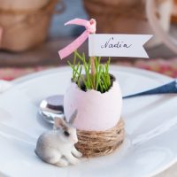 La tavola pasquale in rosa