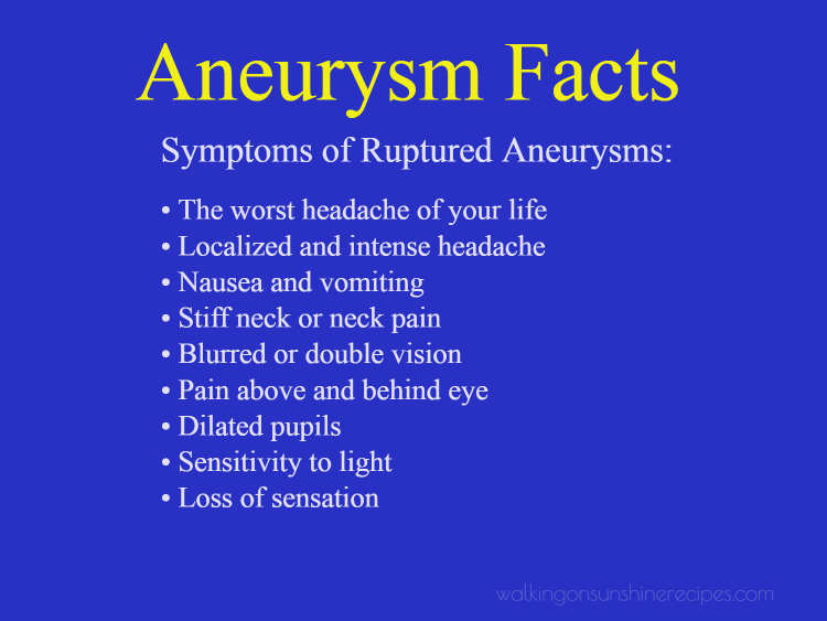 Brain Aneurysm Symptoms And Facts What You Can Do