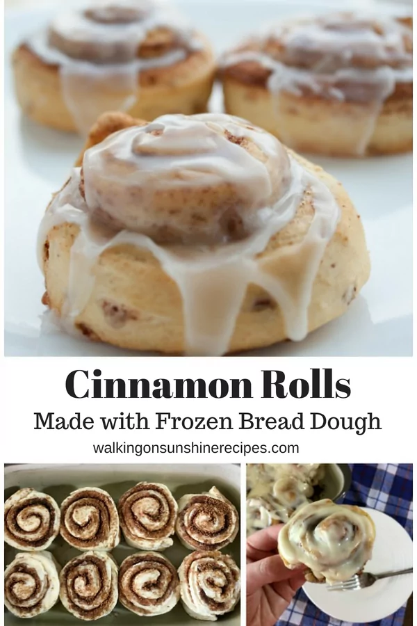 Almost from Scratch Cinnamon Rolls made with Frozen Bread Dough from Walking on Sunshine Recipes