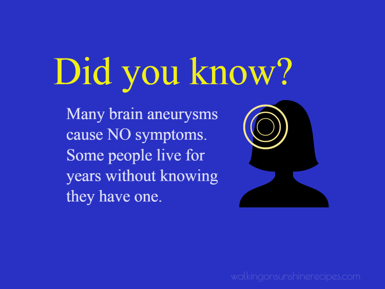 Facts for surviving a brain aneurysm. 