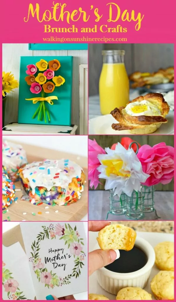 Mother's Day Brunch and Craft Ideas from Walking on Sunshine.