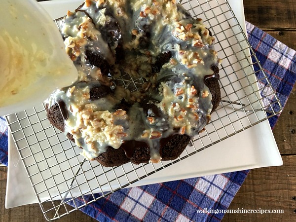 Easy German Chocolate Cake with Homemade Coconut Pecan Icing