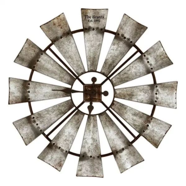 Rustic Windmill Clock