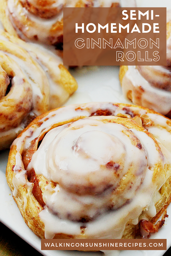 Cinnamon Rolls with cream cheese icing. 