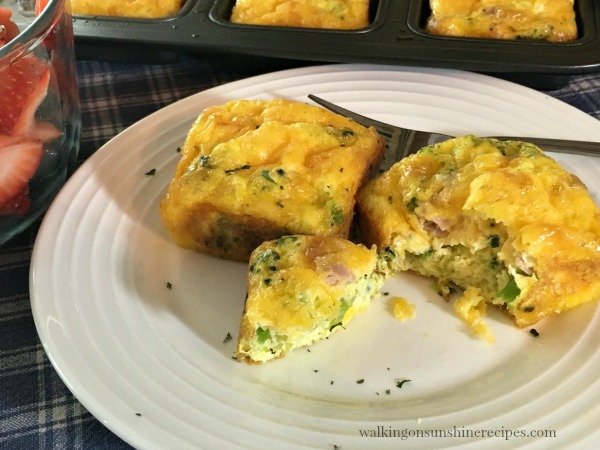 Close up of Scrambled Egg Muffins on Plate from Walking on Sunshine