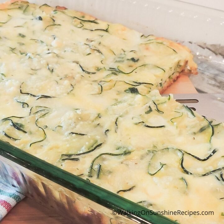 Zucchini Pie with Crescent Roll Crust