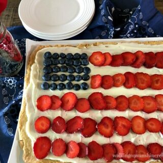 Flag Fruit Sugar Cookie Crust Pizza