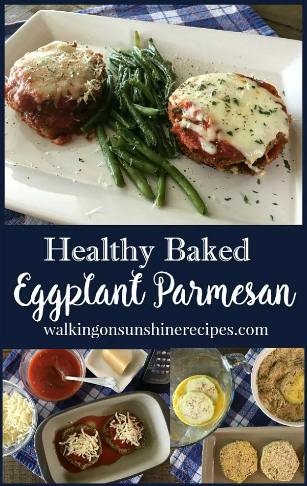Healthy Baked Eggplant Parmesan shorter pin 