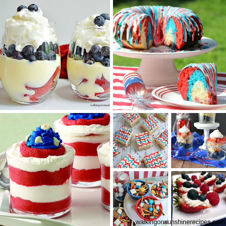 Red, White and Blue Patriotic Desserts | Walking on Sunshine Recipees
