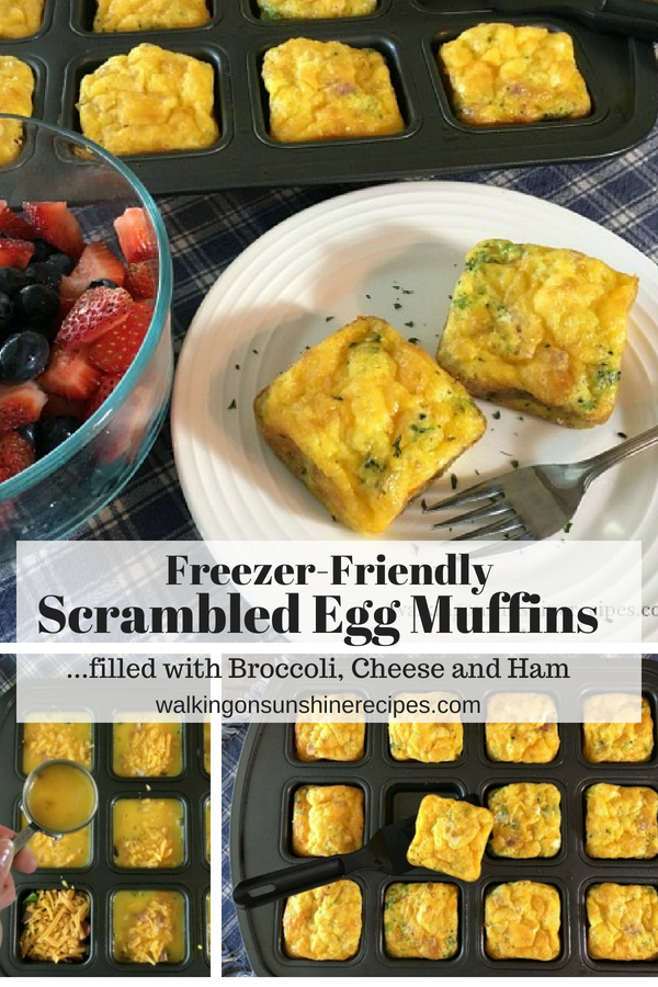 Scrambled Egg Muffins Freezer Friendly from Walking on Sunshine Recipes