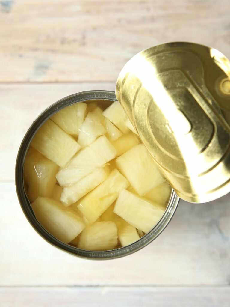 pineapple chunks in can. 