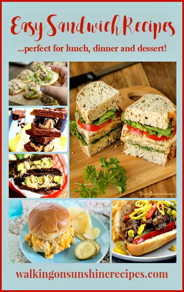 Easy Sandwich Recipes are featured this week for Foodie Friends Friday linky party 257 from Walking on Sunshine. 