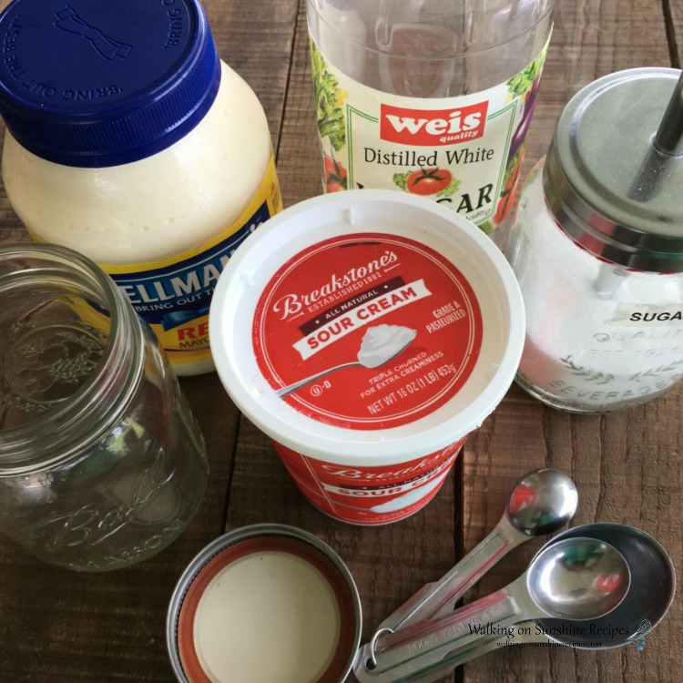 Ingredients for Oma's German Cucumber Salad