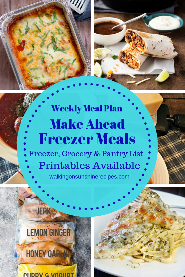 Make Ahead Freezer Meals | Walking on Sunshine Recipes