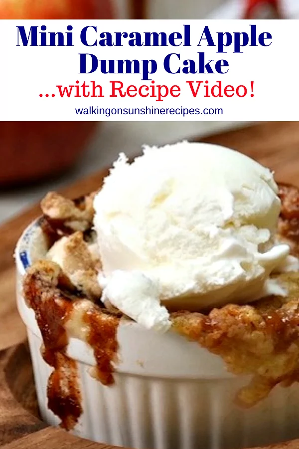 Mini Caramel Apple Dump Cake with Recipe Video
