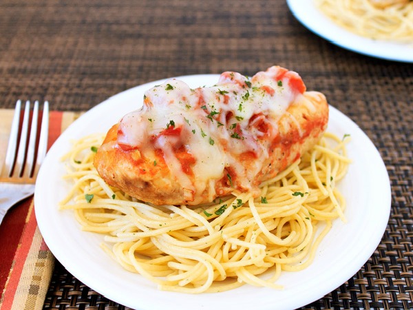 Slow Cooker Chicken Parmesan from A Magical Mess