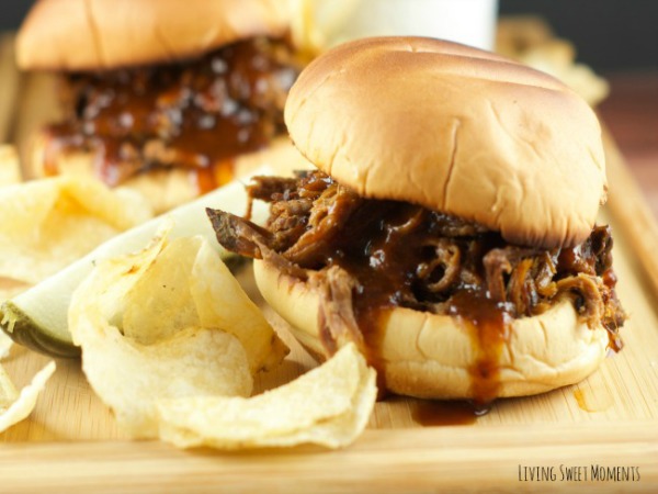 Slow Cooker Pulled BBQ Beef from Living Sweet Moments