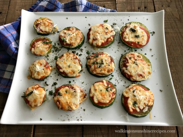 zucchini pizza bites keto.