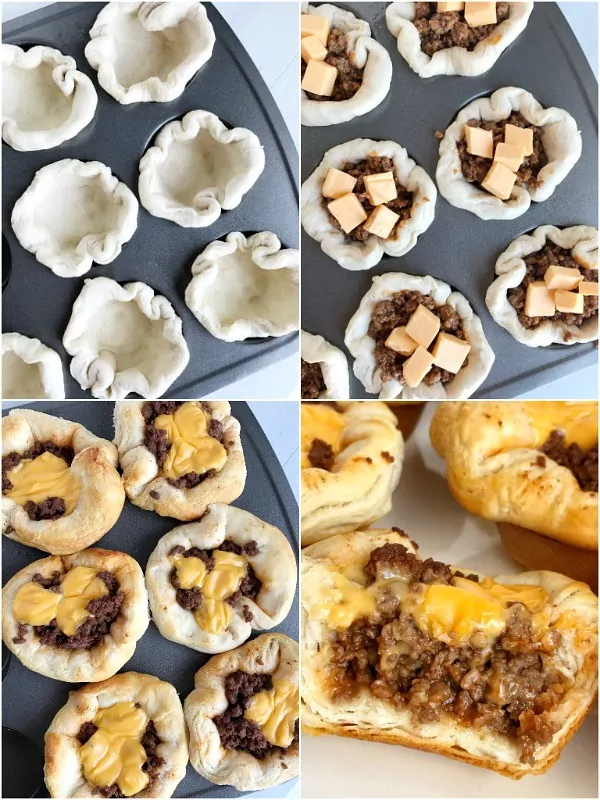 Cheeseburger Biscuit Cups from Together as Family
