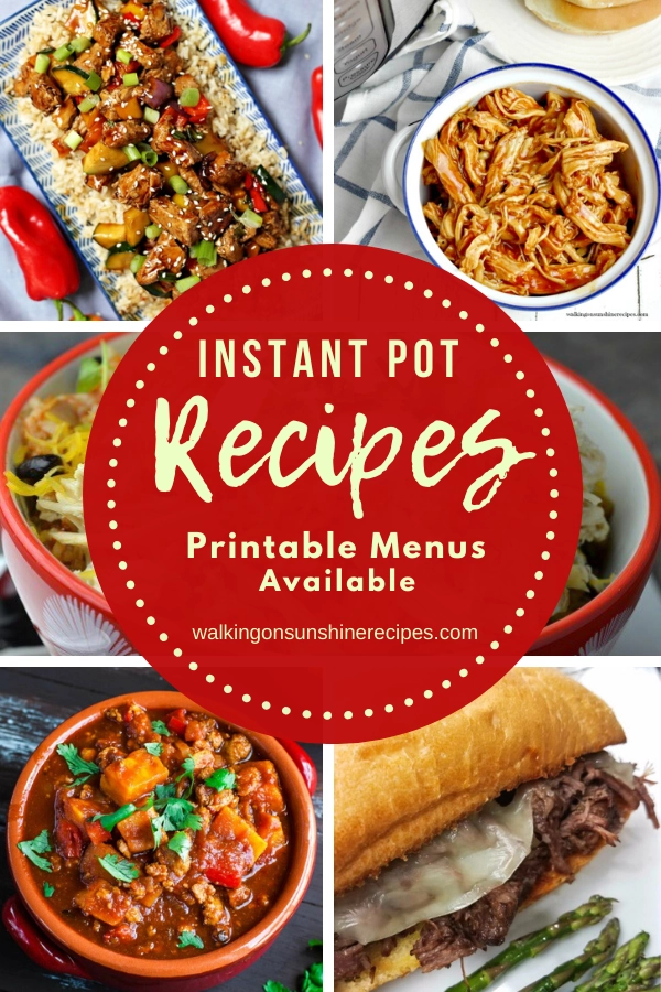 5 different and easy to make instant pot recipes. 