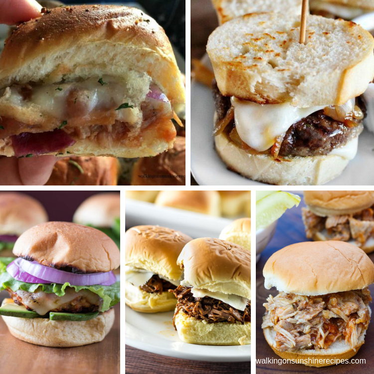 Slider Sandwiches | Walking on Sunshine Recipes Weekly Meal Plan