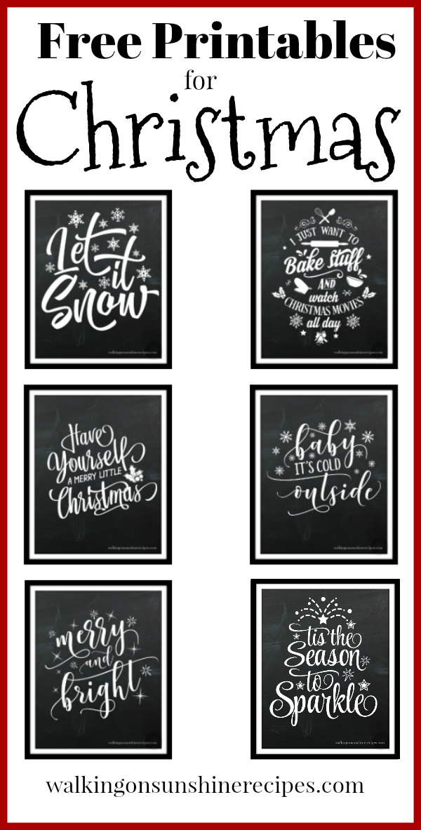 Fun Christmas Printables - Walking On Sunshine Recipes