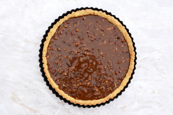 Pecan Pie before baking from Walking on Sunshine Recipes