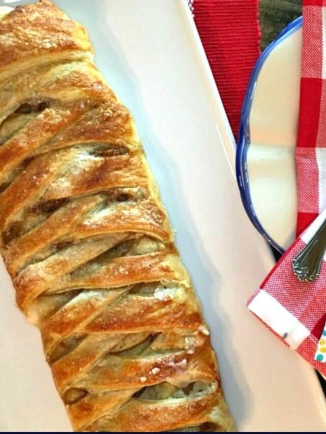 Apple Puff Pastry Braid pin.