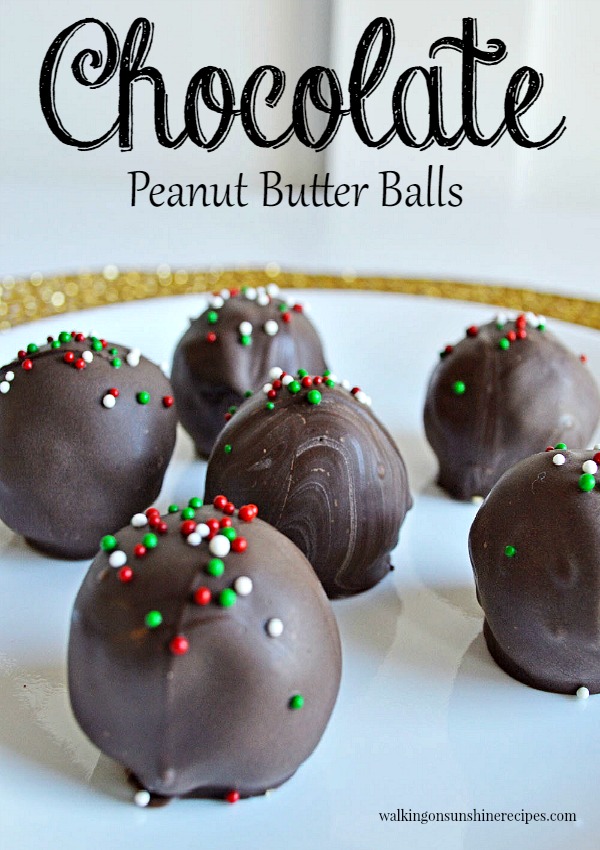 Chocolate Peanut Butter Balls Recipe from Walking on Sunshine Recipes