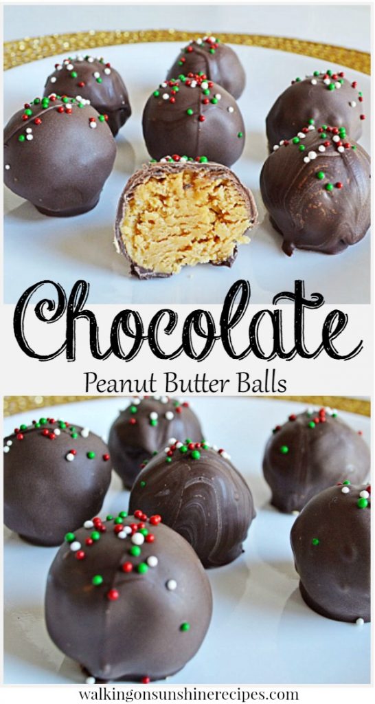 5 Ingredient Chocolate Peanut Butter Balls | Walking on Sunshine