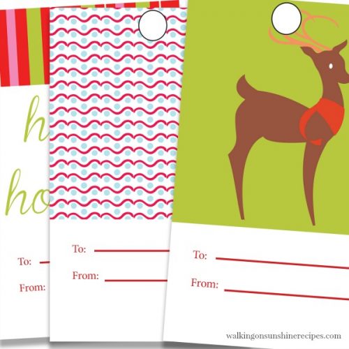 Printable Christmas Gift Tags | Walking on Sunshine Recipes