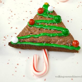 Christmas Tree Candy Cane Brownies - The Perfect Last Minute Treat!