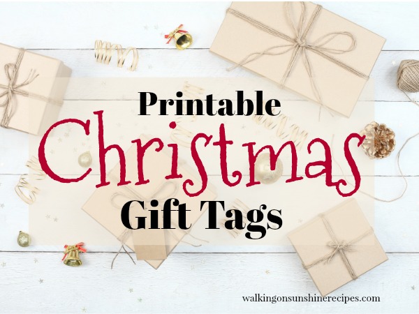 Printable Christmas Gift Tags FEATURED photo from Walking on Sunshine Recipes