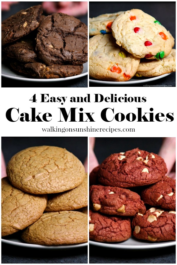 4 Easy and Delicious Cake Mix Cookies from Walking on Sunshine Recipes