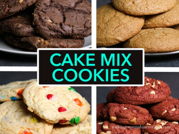 4 Different Cookie Recipes with Boxed Cake Mix