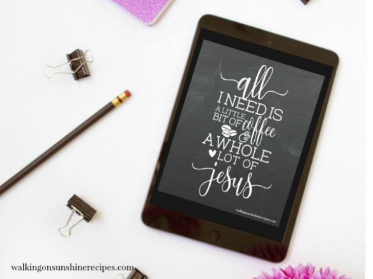 Free Printable: Coffee and Jesus FREE Printable for you!