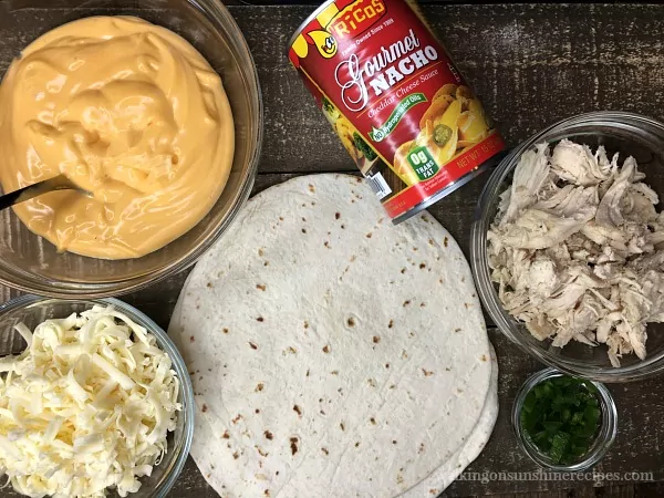 Ingredients for Cheesy Quesadillas from Walking on Sunshine Recipes