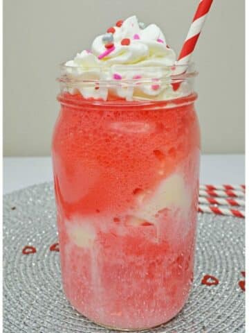 Strawberry Vanilla Ice Cream Float