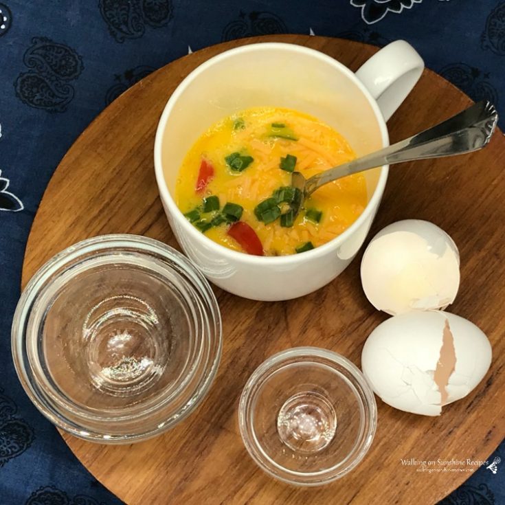 Microwavable Egg Omelet in a Mug Walking on Sunshine